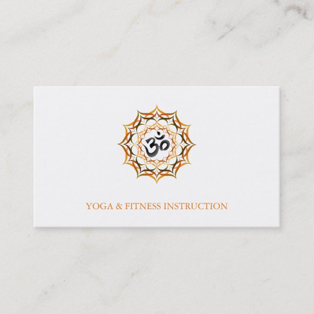 Elegant Yoga för lotusblommablommalogotyp Visitkort (Framsida)