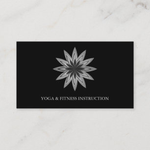 Elegant Yoga för lotusblommablommalogotyp Visitkort