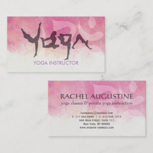 Elegant YOGA Human Alphabet Brev Om Symbol Visitkort
