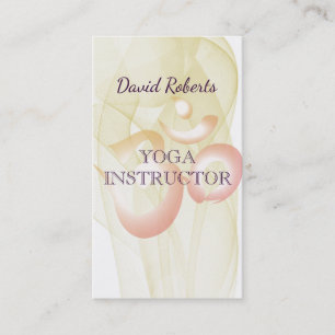 Elegant Yoga Instructor Om Symbol Visitkort
