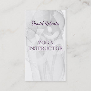 Elegant Yoga Instructor Om Symbol Visitkort