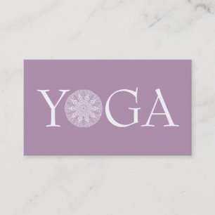 Elegant Yoga Instruktörskort Mandala Design Visitkort