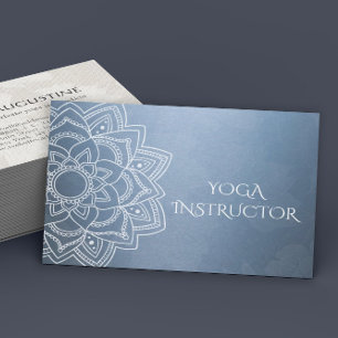 Elegant YOGA Meditationsinstruktör Mandala Blommig Visitkort