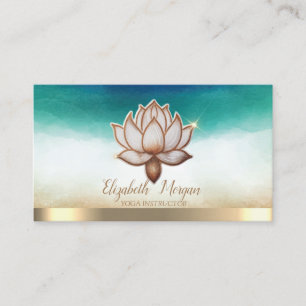 Elegant yogainstruktör Brun Lotus Visitkort