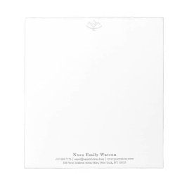 Elegant yogalärare Grå lotusblomma  Anteckningsblock