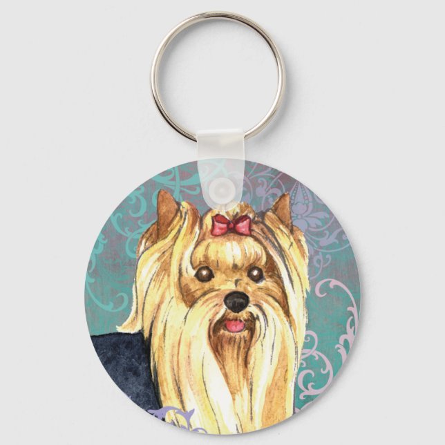 Elegant Yorkie Nyckelring (Framsida)