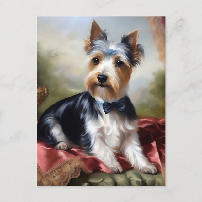 Elegant Yorkshire Terrier Beauty Vykort (Framsida)