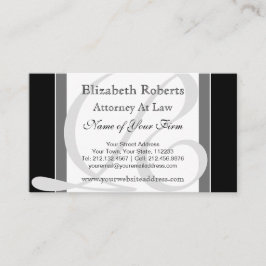 Elegant yrkesmässig svart och grått för Monogram R Visitkort