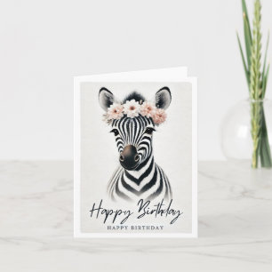 Elegant Zebra med fotbolls-Krona Kort