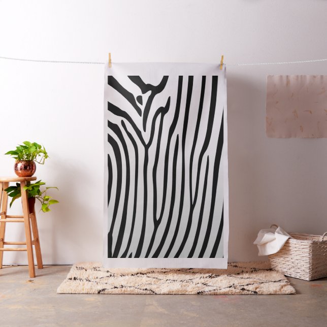 Elegant Zebra tryck Fabric Tyg (In Situ)