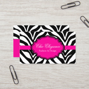 Elegant zebra tryck visitkort