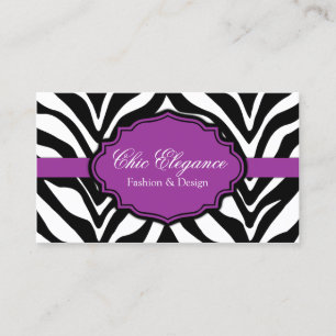 Elegant zebra tryck visitkort