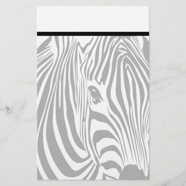 Elegant Zebrapapper med Brevpapper (Framsida)