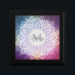 Elegant Zen Mandala Design Personlig Minnesask<br><div class="desc">Personligens nyckelruta med dekorativ mandaladesign.</div>