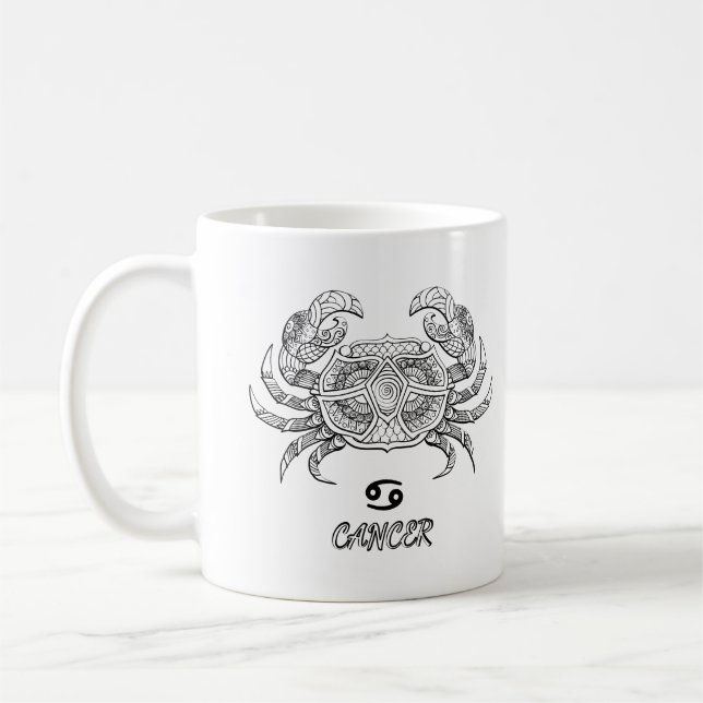Elegant Zodiac-tecken Kaffe Mugg (Vänster)