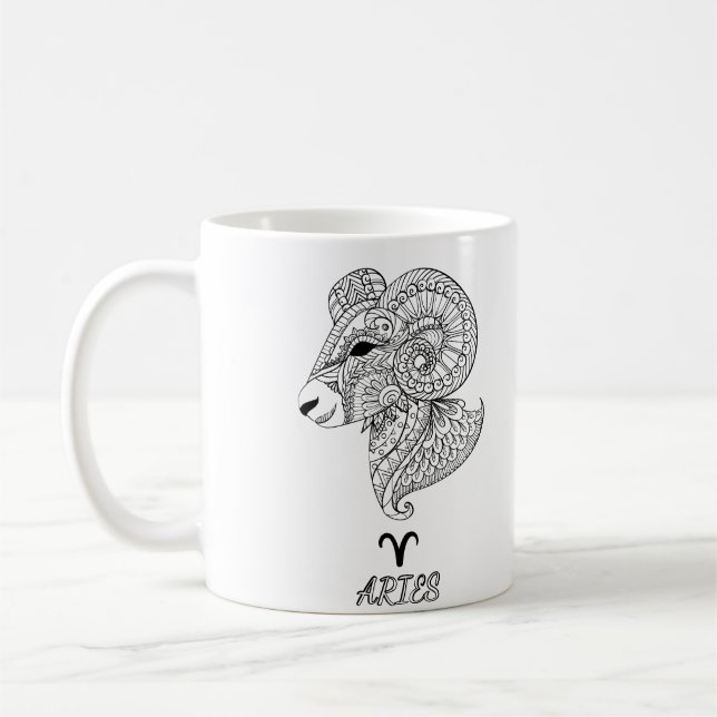 Elegant Zodiac-tecken Kaffe Mugg (Vänster)
