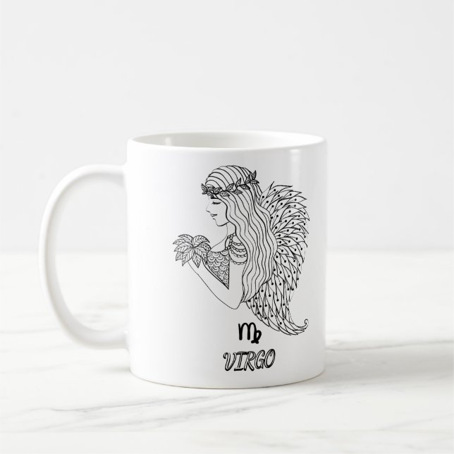 Elegant Zodiac-tecken Kaffe Mugg (Vänster)