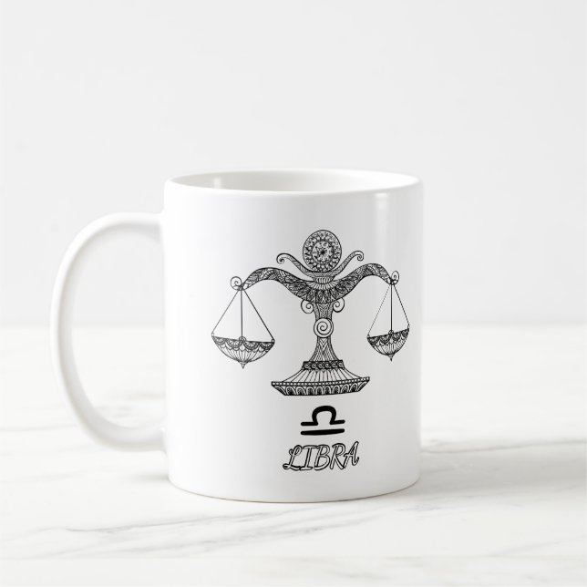 Elegant Zodiac-tecken Kaffe Mugg (Vänster)