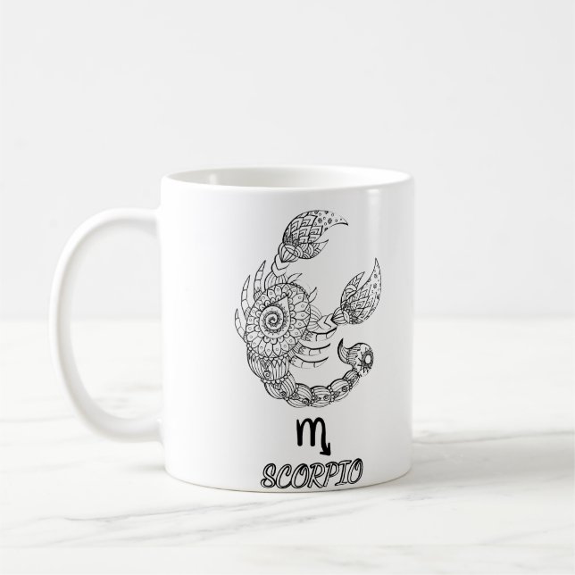Elegant Zodiac-tecken Kaffe Mugg (Vänster)