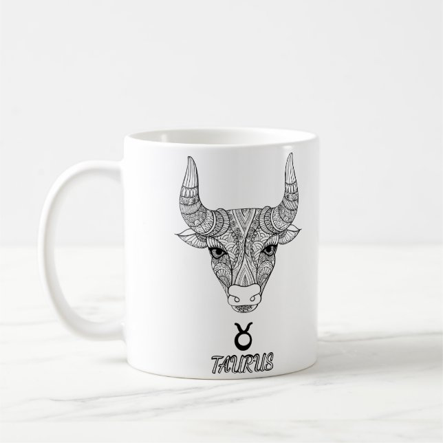 Elegant Zodiac-tecken Kaffe Mugg (Vänster)
