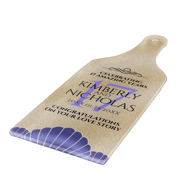 Eleganta 17:e snäckor bröllopsjubileum (Hörn)