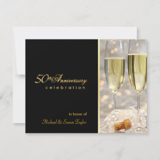 Eleganta 50-årsjubileumsfestinbjudningar inbjudningar