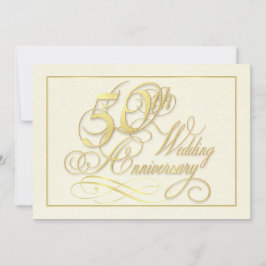 Eleganta 50-årsjubileumsinbjudningar - Prisvärda Inbjudningar