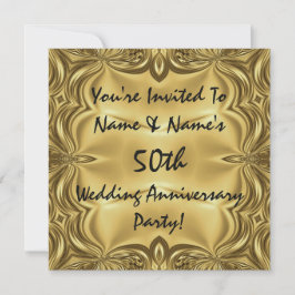 Eleganta 50-årsjubileumspartaj-inbjudningar inbjudningar