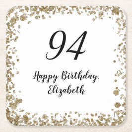 Eleganta 94-årsdagsunderlägg med guldglitter underlägg papper kvadrat