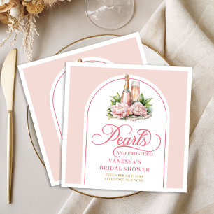Eleganta akvarell roséguld bröllopsdusch servetter