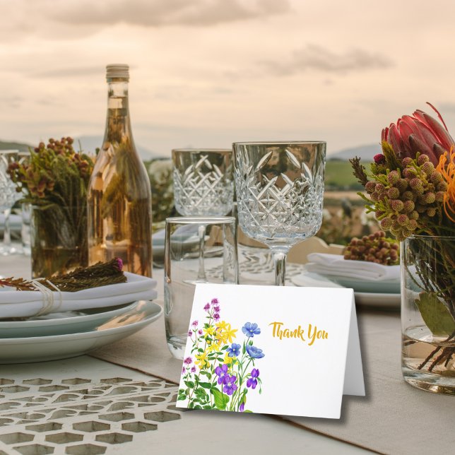 Eleganta akvarellfärgade vildblommor Tack  (Skapare uppladdad)