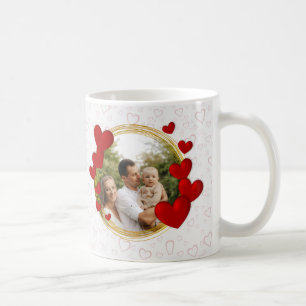 Eleganta Alla Hjärtans Dag, Kärlek, Jubileum Rött Kaffemugg