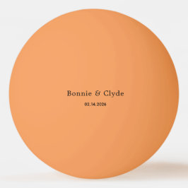 Eleganta anpassade namn och datum orange pingisboll