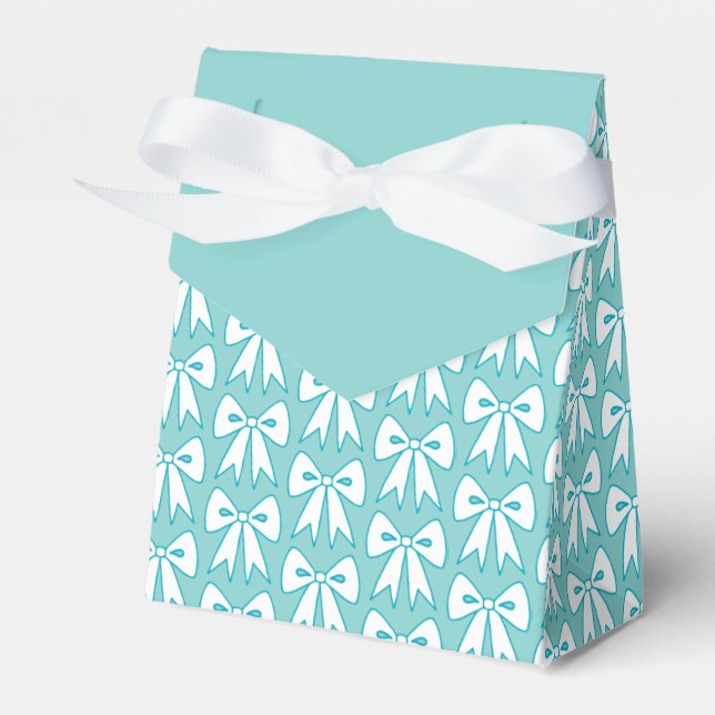 Eleganta Aqua Bow Förmånslådor Presentaskar (Framsidan Sidan)