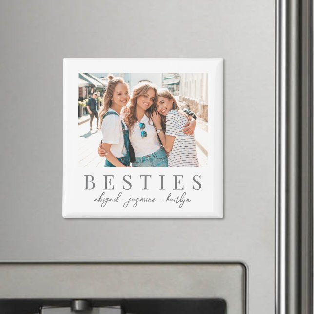 Eleganta Bästa vänner Bästa vän Foto Magnet (Elegant Besties Best Friend Photo magnet )