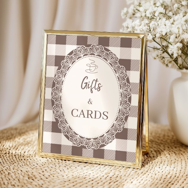 Eleganta Beige Neutrala Present och Kort till Baby Poster (Skapare uppladdad)