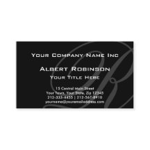 Eleganta beställnings- Monogramgrått på svart