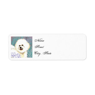 Eleganta Bichon Frise Returadress Etikett