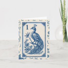 Eleganta Birdy Bam Mah Jongg-brevkort Anteckningskort