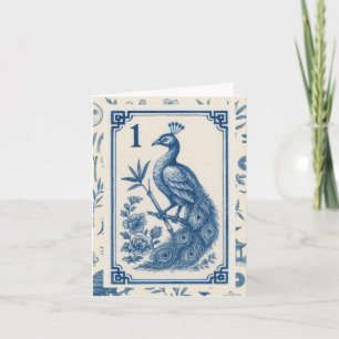 Eleganta Birdy Bam Mah Jongg-brevkort Anteckningskort