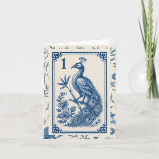 Eleganta Birdy Bam Mah Jongg-brevkort Anteckningskort