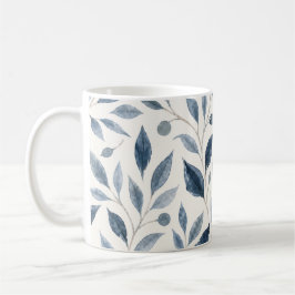 Eleganta blå akryl blad kaffemugg