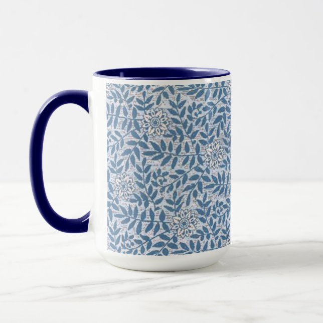 ELEGANTA BLÅ BLOMMÖNSTER MUGG (Vänster)