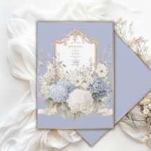 Eleganta blå hortensior Lavendel Vintage Bröllop