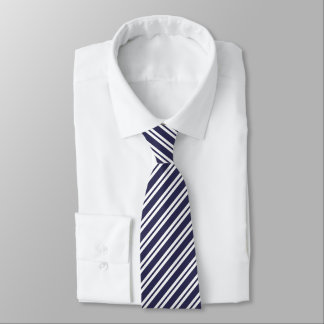 eleganta blå och vita ränder groomsman bröllop slips