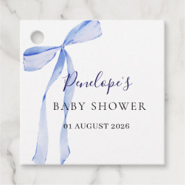 Eleganta blåa baby shower-presentkort med eget nam gåvor etiketter