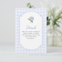 Eleganta Blåa Hydrangea Bröllopsduschdetaljer
