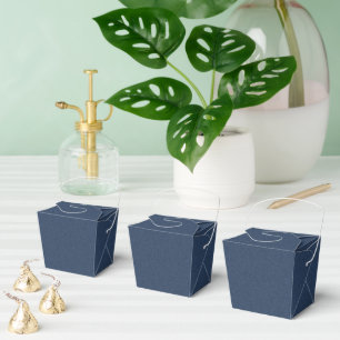 Eleganta blåa texturerade presentlådor för takeout