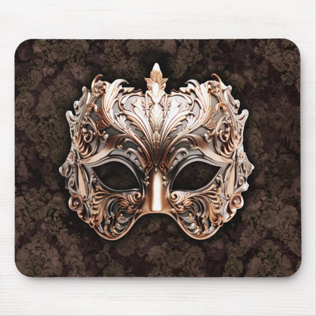 Eleganta bladliknande detaljer mask musmatta (Framsidan)