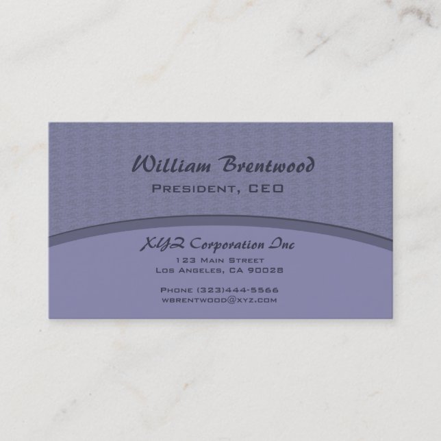 eleganta blått buktar visitkort (Framsida)